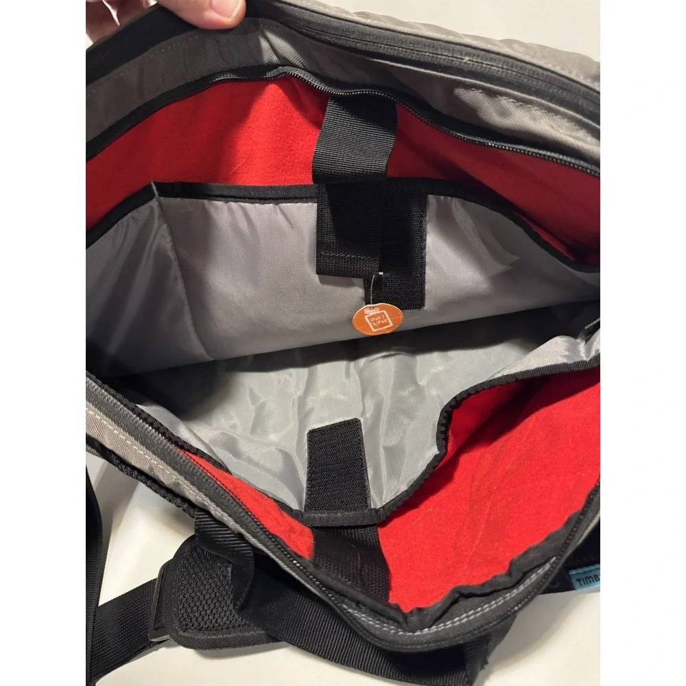 Timbuk2 Messenger Bag Gray/Green Nylon Classic Crossbody Laptop Biker